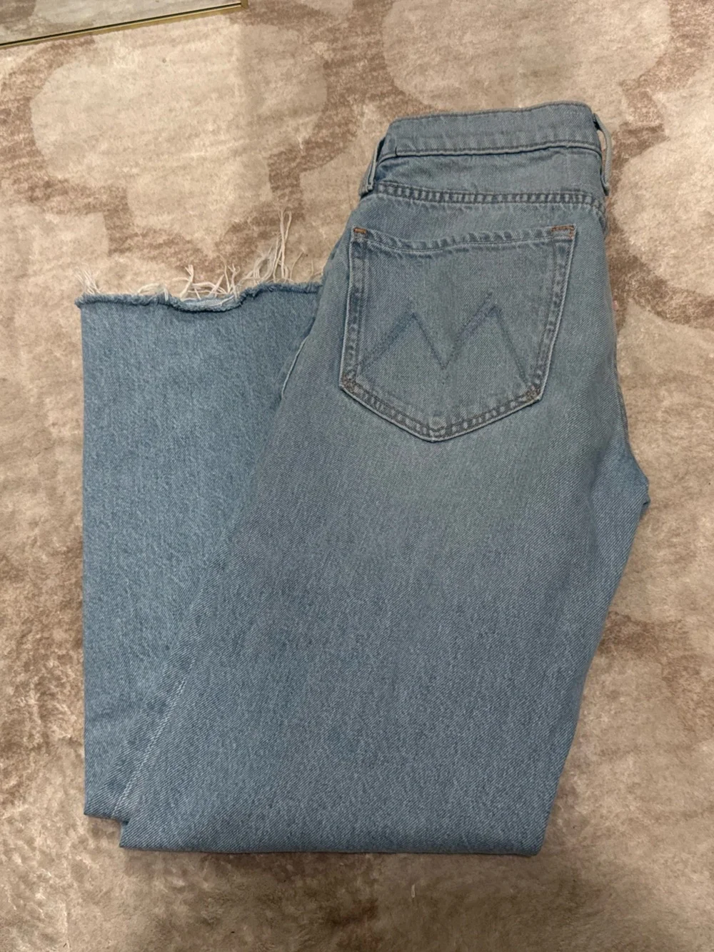 MOTHER Light Blue Straight-Leg Jeans - Picture 2 of 6